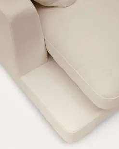 Kave Home Chaise Longue Gala Links Beige 193x105cm