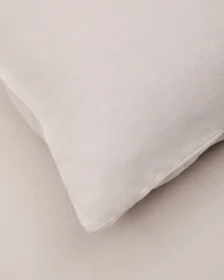 Kave Home Dekbedovertrek Simmel Grijs en Kussenslopen Katoen en Linnen Voor Bed 90cm