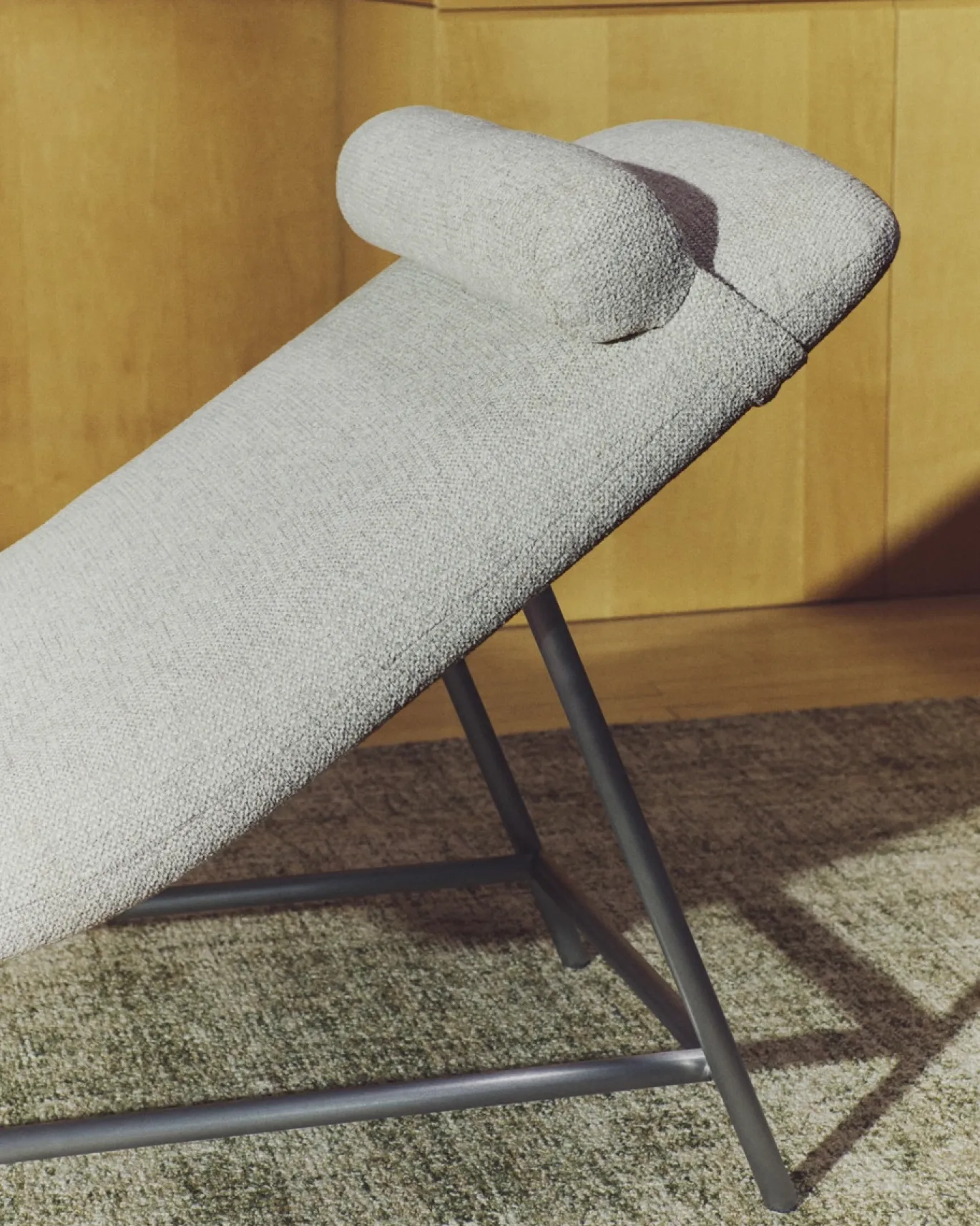 Kave Home Divan Lounge Osla Beige Chenille met Geborsteld RVS 175cm