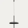 Kave Home Draagbare Plafondlamp Porte Zwart Aluminium Ø16cm