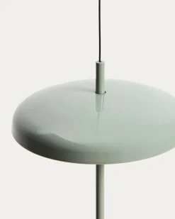 Kave Home Draagbare Plafondlamp Porte Lichtgroen Aluminium Ø16cm