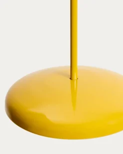 Kave Home Draagbare Plafondlamp Porte Geel Aluminium Ø16cm