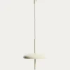 Kave Home Draagbare Plafondlamp Porte Lichtgrijs Aluminium Ø16cm
