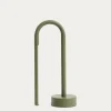 Kave Home Draagbare Tafellamp Bow Groen Aluminium