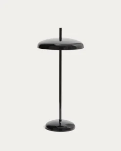 Kave Home Draagbare Tafellamp Porte Zwart Aluminium