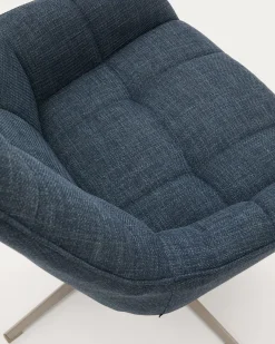 Kave Home Draaifauteuil Jaspe Blauw