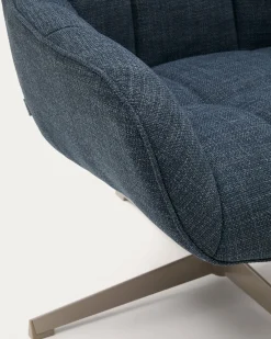 Kave Home Draaifauteuil Jaspe Blauw