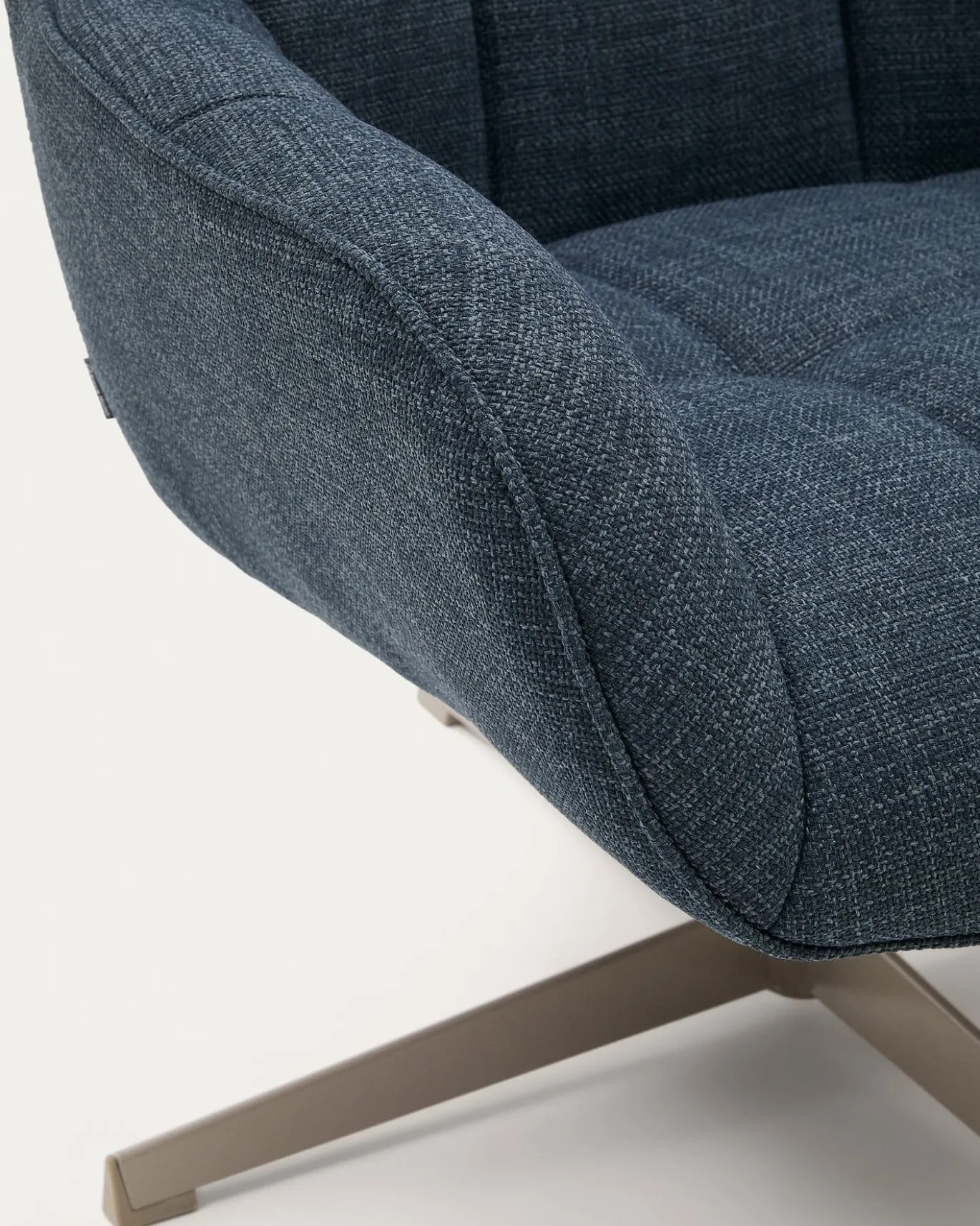 Kave Home Draaifauteuil Jaspe Blauw