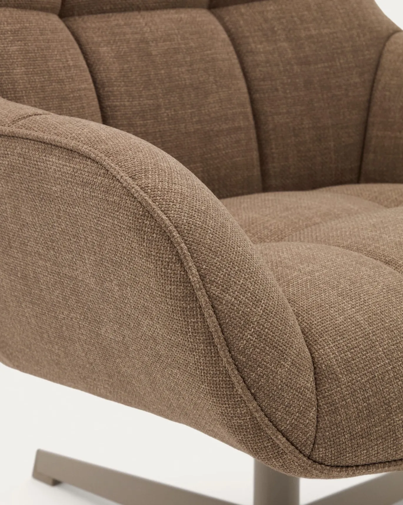 Kave Home Draaifauteuil Jaspe Lichtbruin