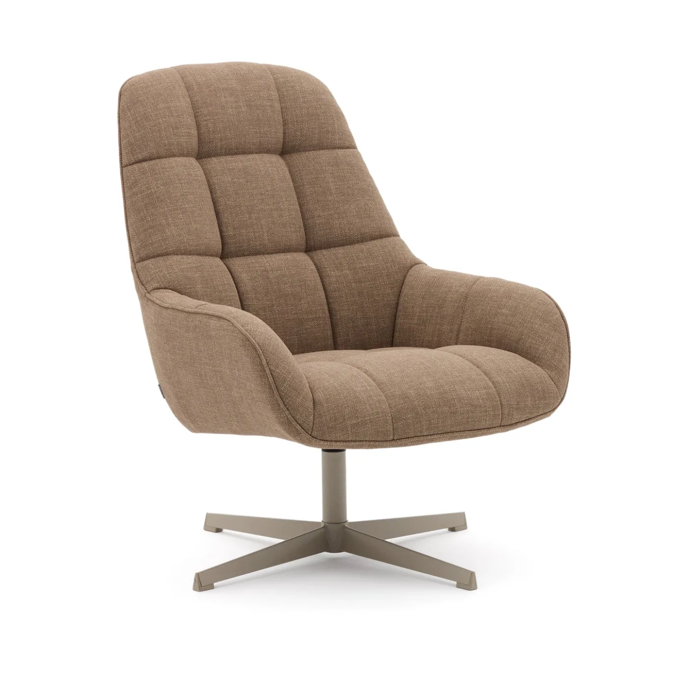 Kave Home Draaifauteuil Jaspe Lichtbruin