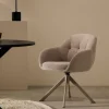 Kave Home Draaistoel Dorina Beige Chenille en Beige Poten