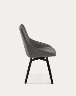 Kave Home Draaistoel Jenna Donkergrijs