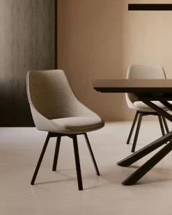 Kave Home Draaistoel Jenna Lichtgrijs