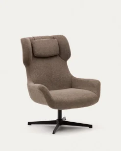 Kave Home Draaistoel Zalina Lichtbruin Chenille
