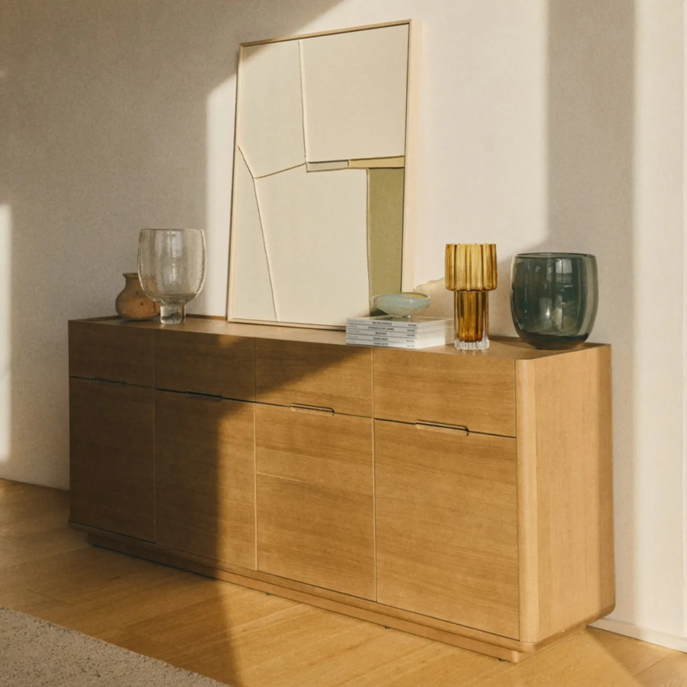 Kave Home Dressoir Arelida Eiken Lichtbruin 200cm