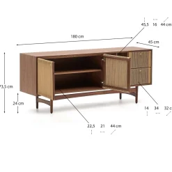 Kave Home Dressoir Elan Notenfineer 180x73cm