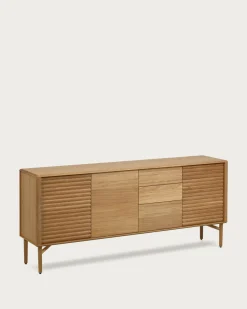 Kave Home Dressoir Lenon 3-deurs Eikenhout 200cm
