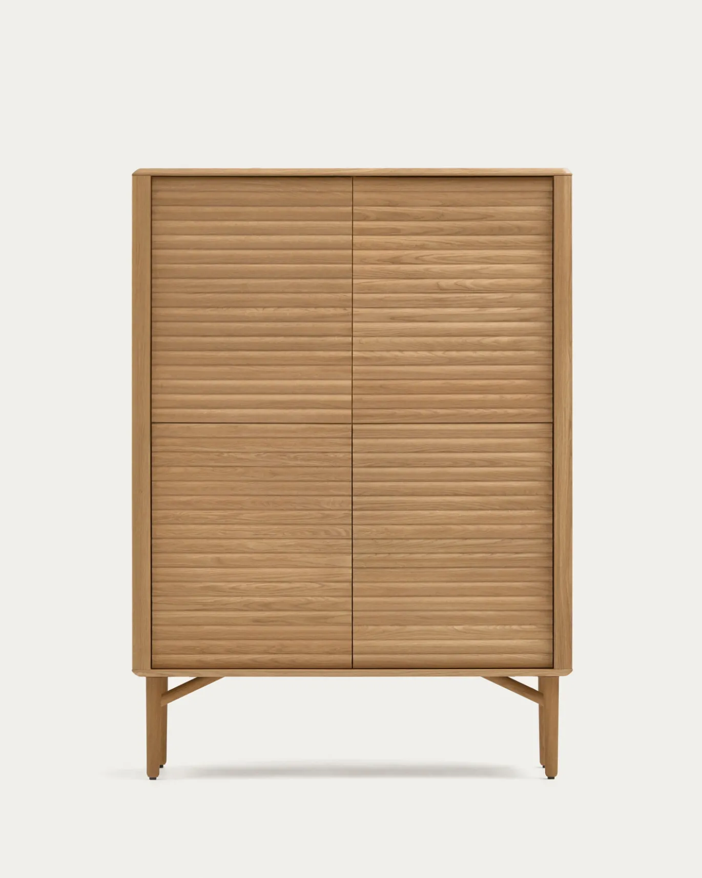 Kave Home Dressoir Lenon Massief Hout Naturel Eikenfineer 105x144cm