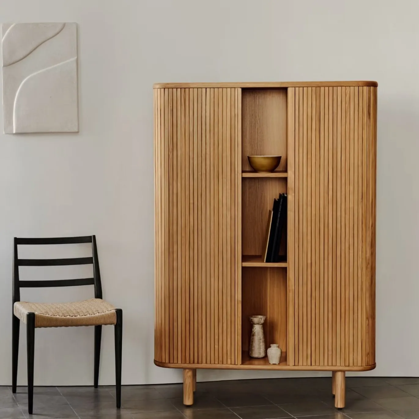 Kave Home Dressoir Mailen Hoog Essenfineer Naturel 110x160cm