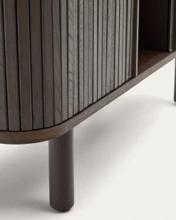 Kave Home Dressoir Mailen Hoog Essenfineer Zwart 110x160cm