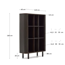 Kave Home Dressoir Mailen Hoog Essenfineer Zwart 110x160cm