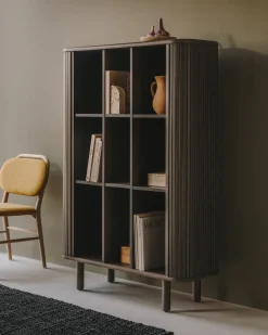 Kave Home Dressoir Mailen Hoog Essenfineer Zwart 110x160cm