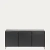 Kave Home Dressoir Shantay Metaal Zwart 3 Deuren 160x72cm