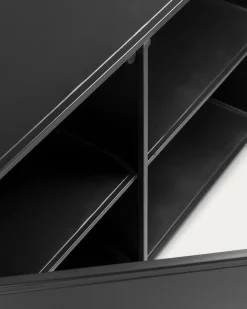 Kave Home Dressoir Shantay Metaal Zwart 3 Deuren 160x72cm
