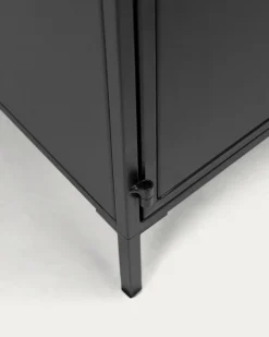 Kave Home Dressoir Shantay Metaal Zwart 3 Deuren 160x72cm