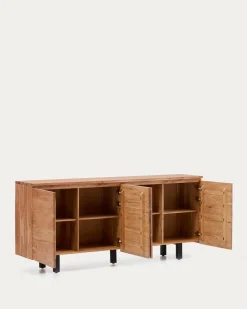 Kave Home Dressoir Uxue 4-Deurs Acaciahout Naturel 200x88cm