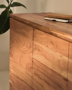 Kave Home Dressoir Uxue 4-Deurs Acaciahout Naturel 200x88cm