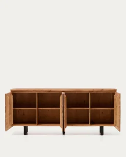 Kave Home Dressoir Uxue 4-Deurs Acaciahout Naturel 200x88cm