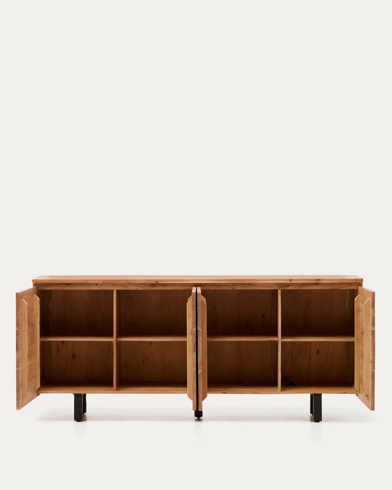 Kave Home Dressoir Uxue 4-Deurs Acaciahout Naturel 200x88cm