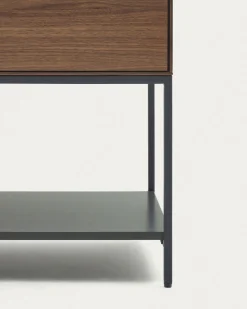 Kave Home Dressoir Vedrana 2-deurs Walnootfineer 97,5x80cm