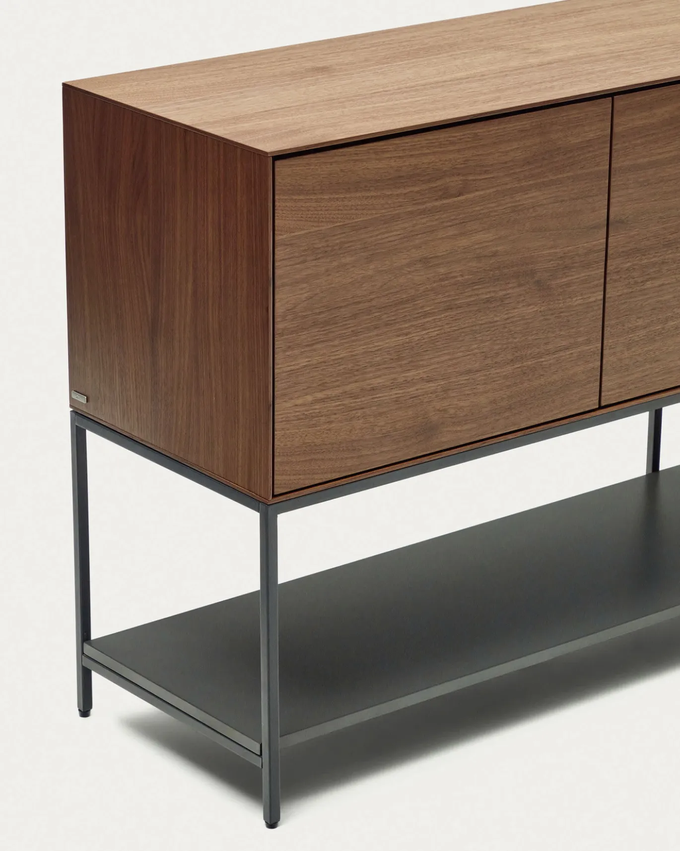 Kave Home Dressoir Vedrana 3-deurs Bruin Walnootfineer 195x80cm