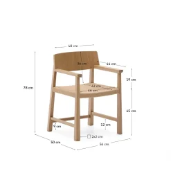 Kave Home Eetkamerstoel Idun Eikenhout Naturel