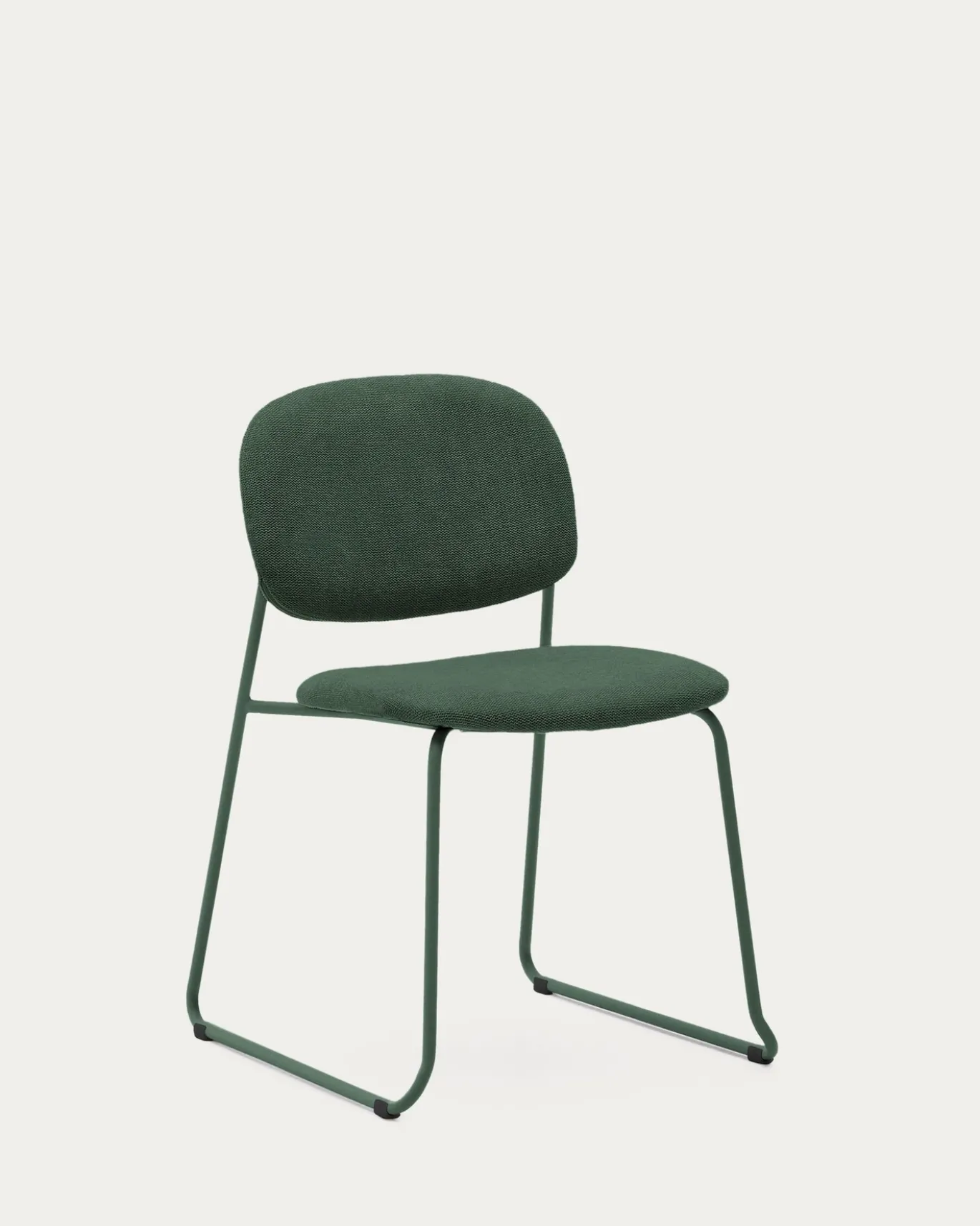 Kave Home Eetkamerstoel Meli Chenille Groen