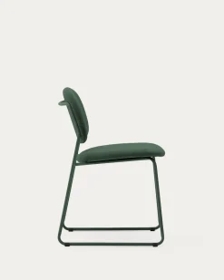 Kave Home Eetkamerstoel Meli Chenille Groen