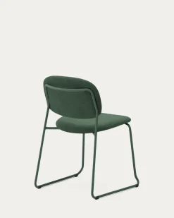 Kave Home Eetkamerstoel Meli Chenille Groen