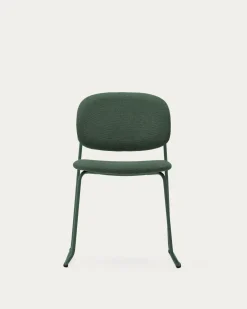 Kave Home Eetkamerstoel Meli Chenille Groen