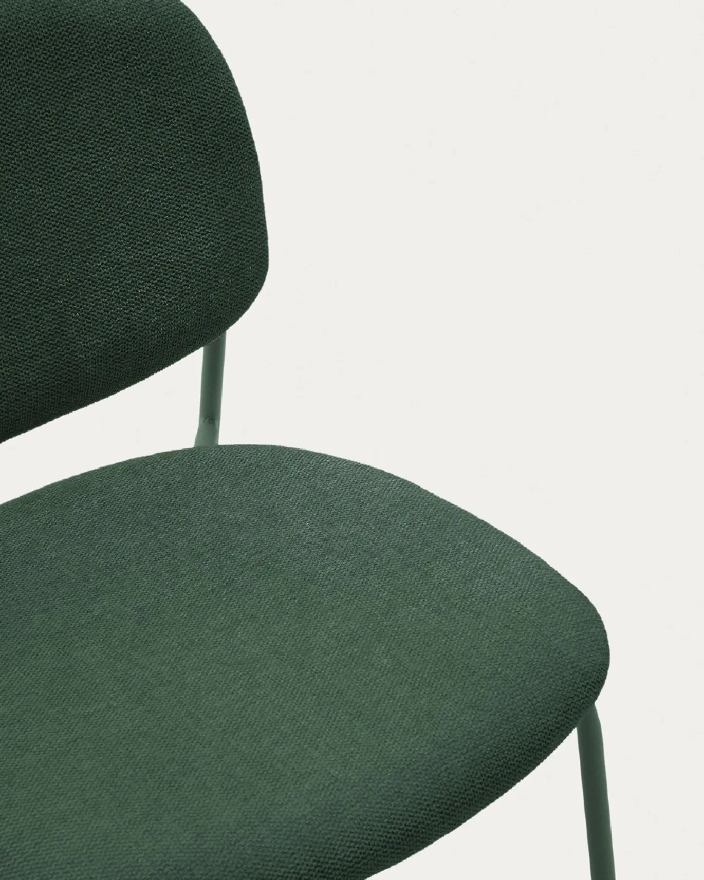 Kave Home Eetkamerstoel Meli Chenille Groen