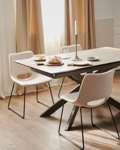 Kave Home Eetkamerstoel Zahara Bruin