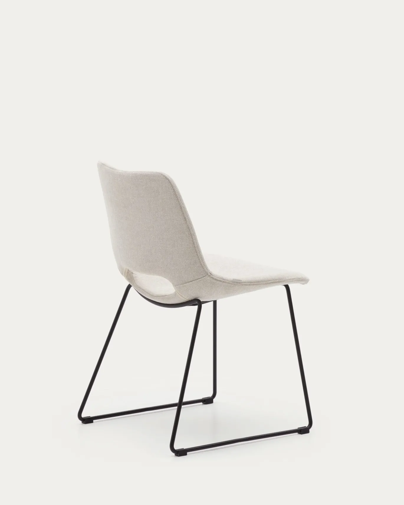 Kave Home Eetkamerstoel Zahara Beige/Zwart
