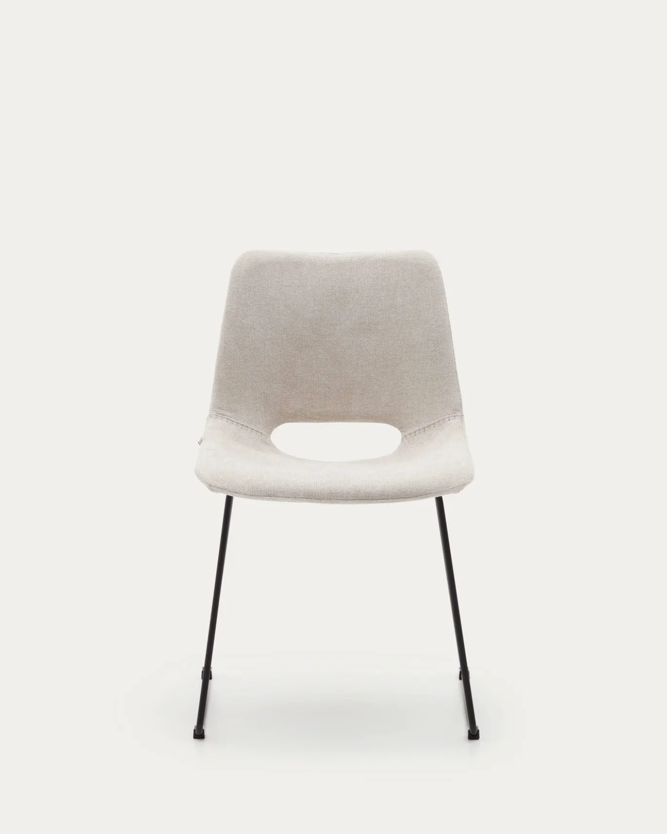 Kave Home Eetkamerstoel Zahara Beige/Zwart
