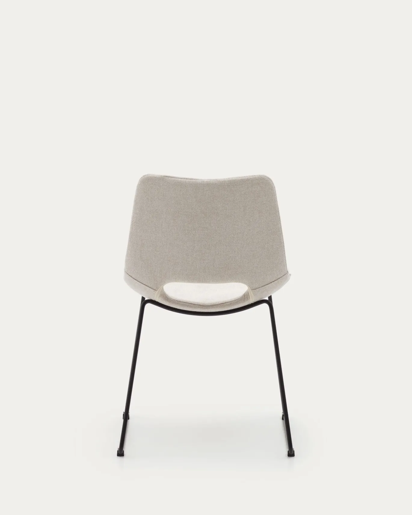 Kave Home Eetkamerstoel Zahara Beige/Zwart