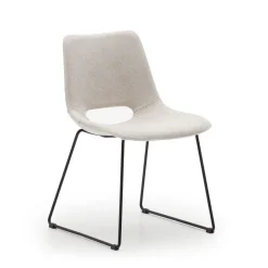 Kave Home Eetkamerstoel Zahara Beige/Zwart