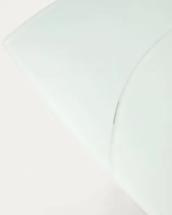Kave Home Eetkamertafel Vashti Uitschuifbaar Glas Wit 130-190cm