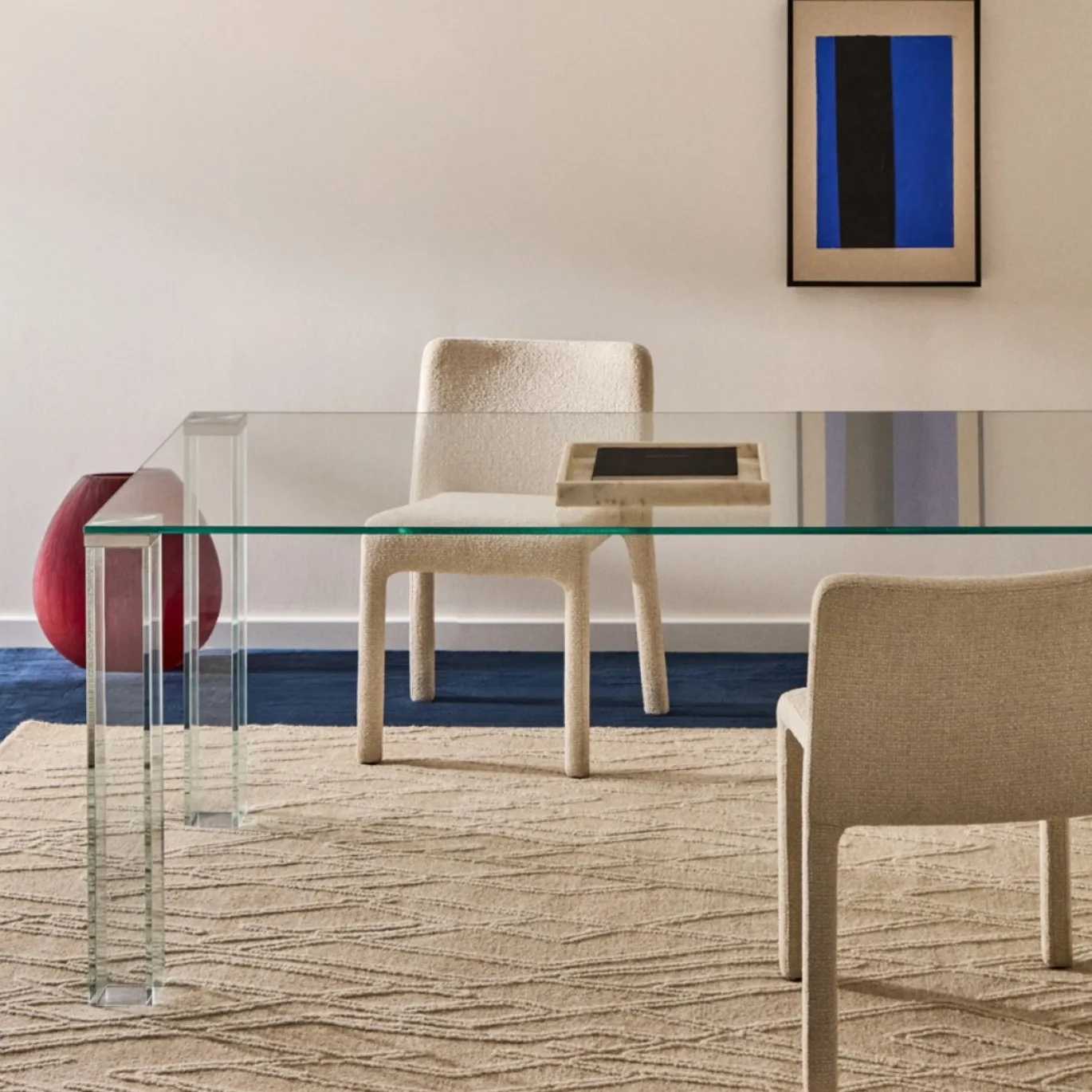 Kave Home Eettafel Adularia Glas Transparant 200cm
