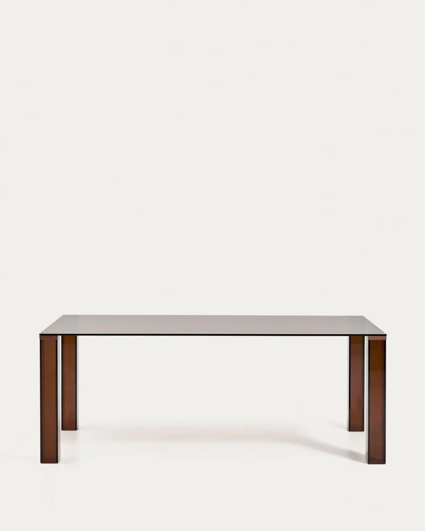 Kave Home Eettafel Adularia Glas Bruin 200cm