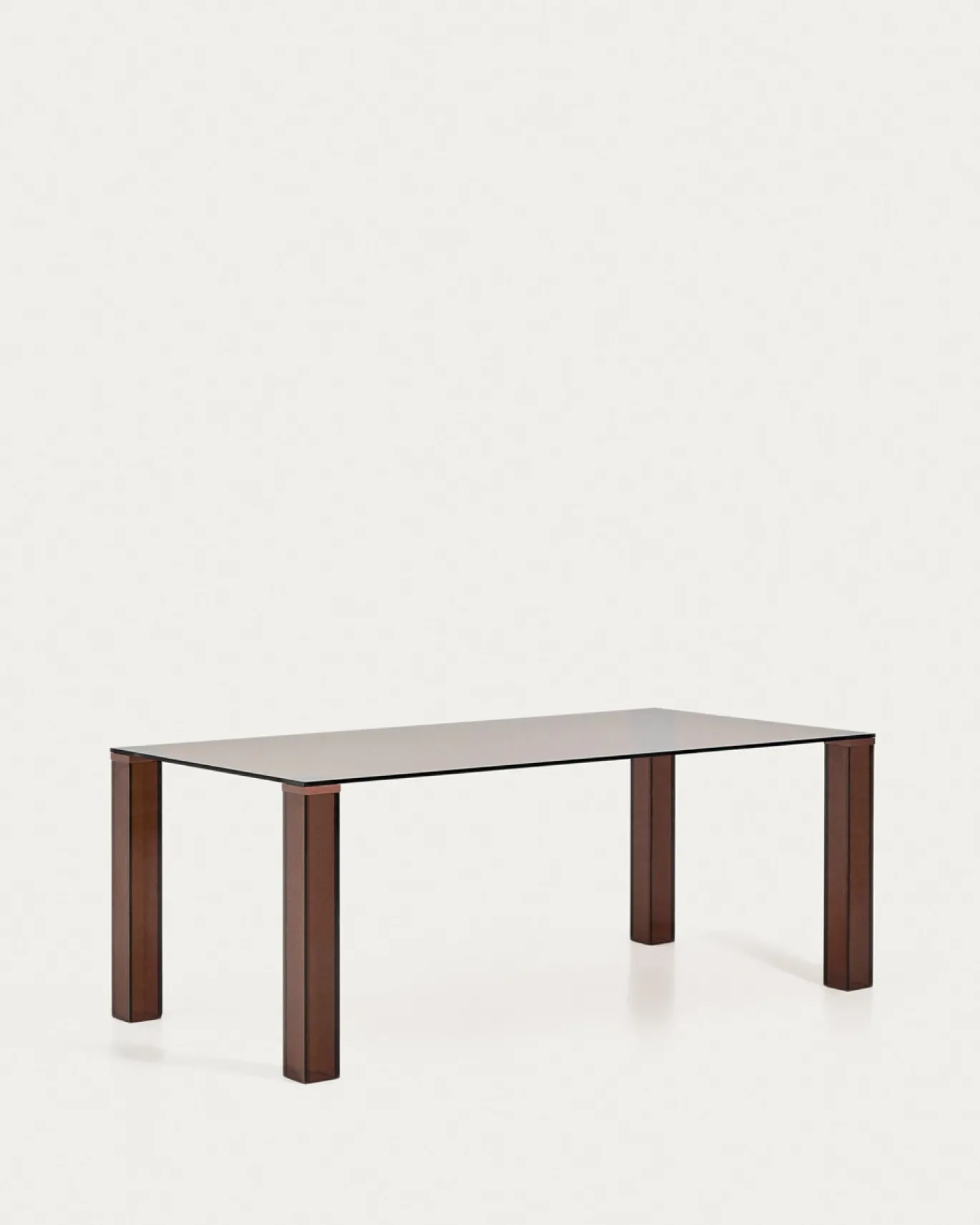 Kave Home Eettafel Adularia Glas Bruin 200cm